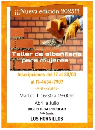 TALLER DE ALBAÑILERIA PARA MUJERES