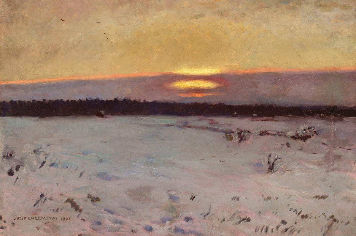 Sunset in winter 1901