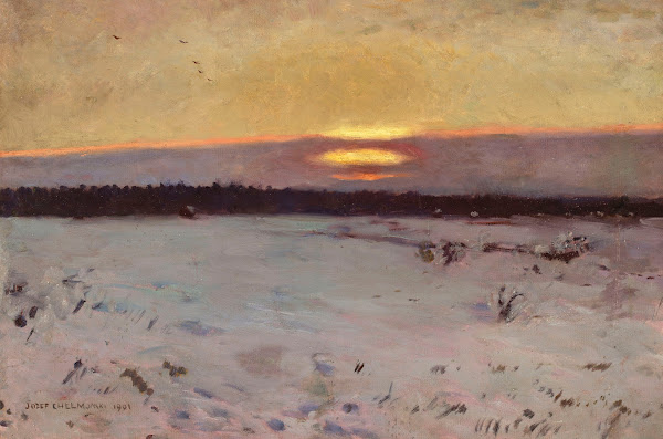 Sunset in winter 1901