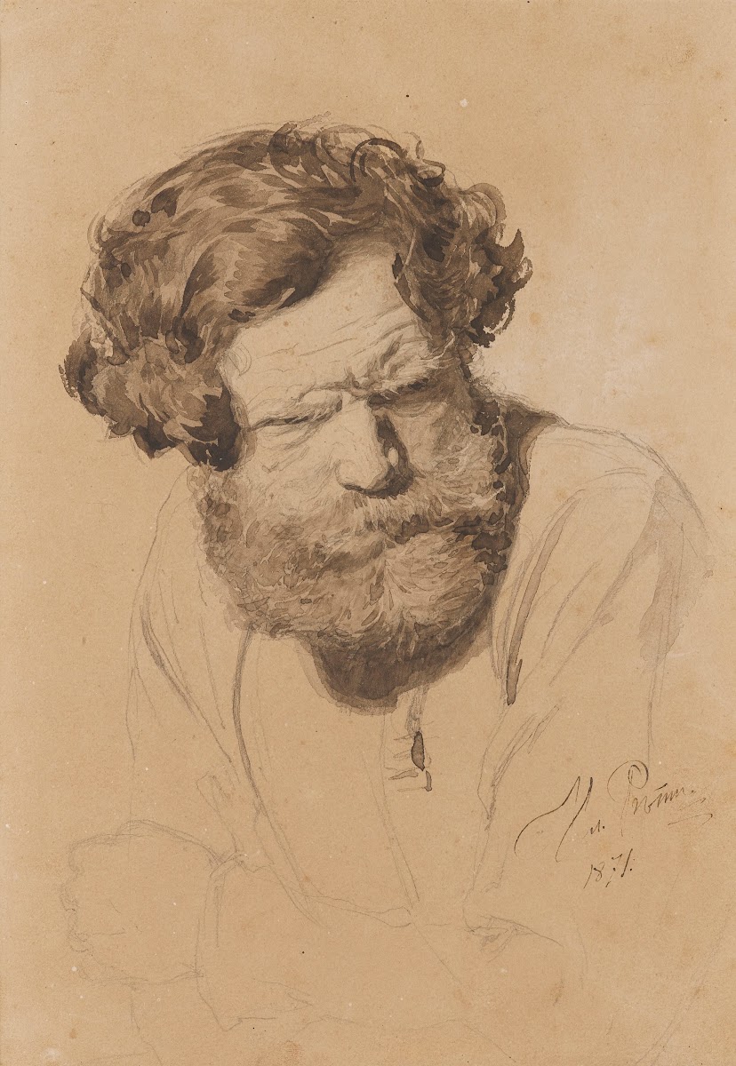 Portrait Of A Russian Peasant 1871