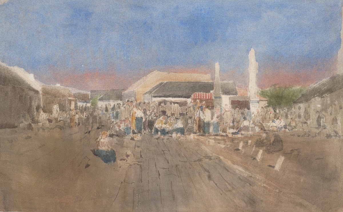 Market in Szolnok 1880