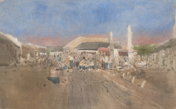 Market in Szolnok 1880