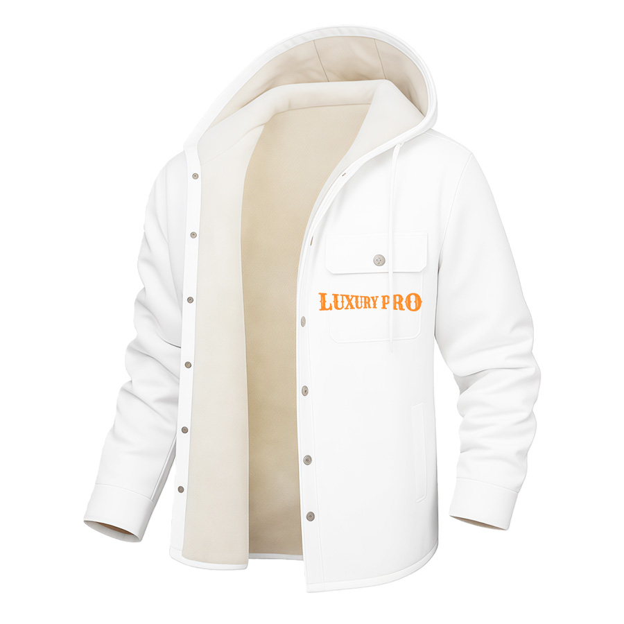 2D Men's Long-Sleeved Hooded Fleece-Lined