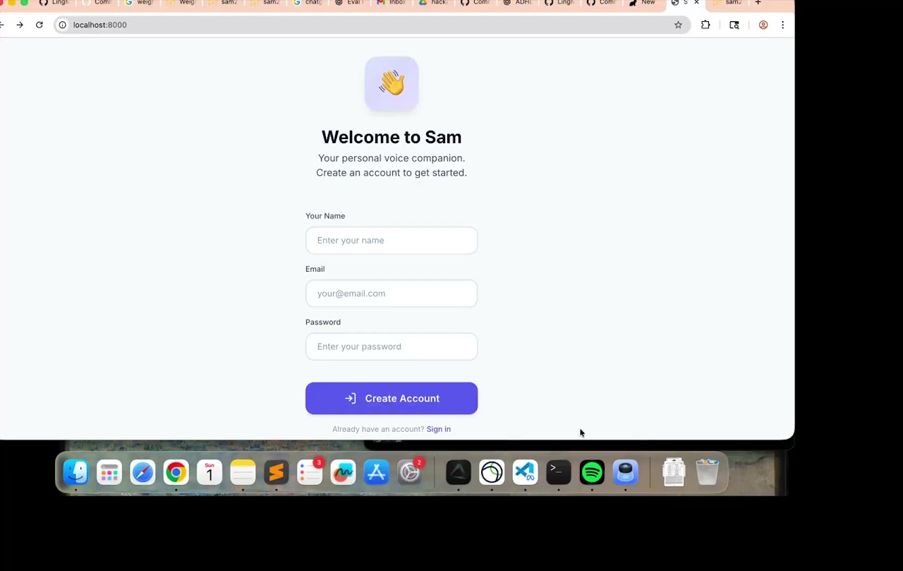Someone at my-side (SAM) project preview