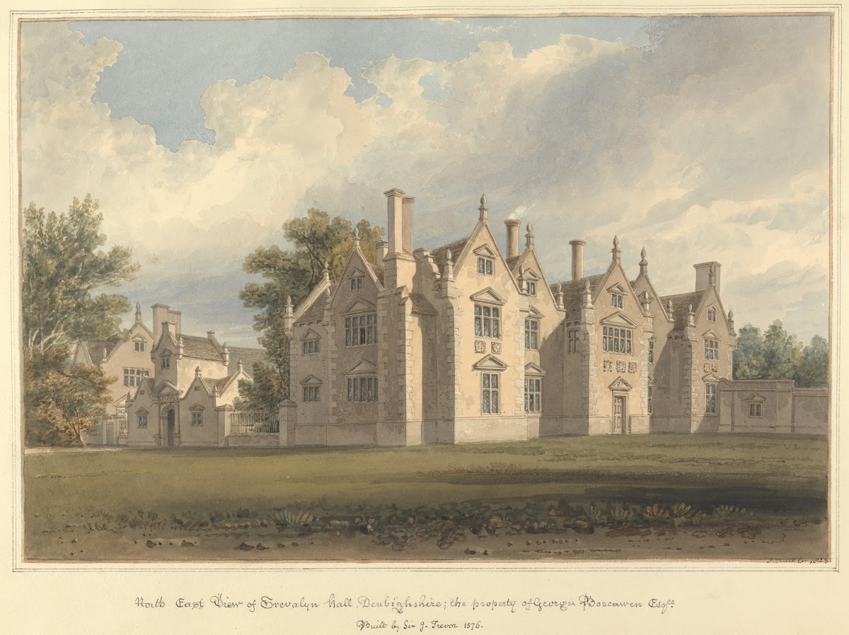 North East View of Trevalyn Hall Denbighshire the property of George Boscawen Es