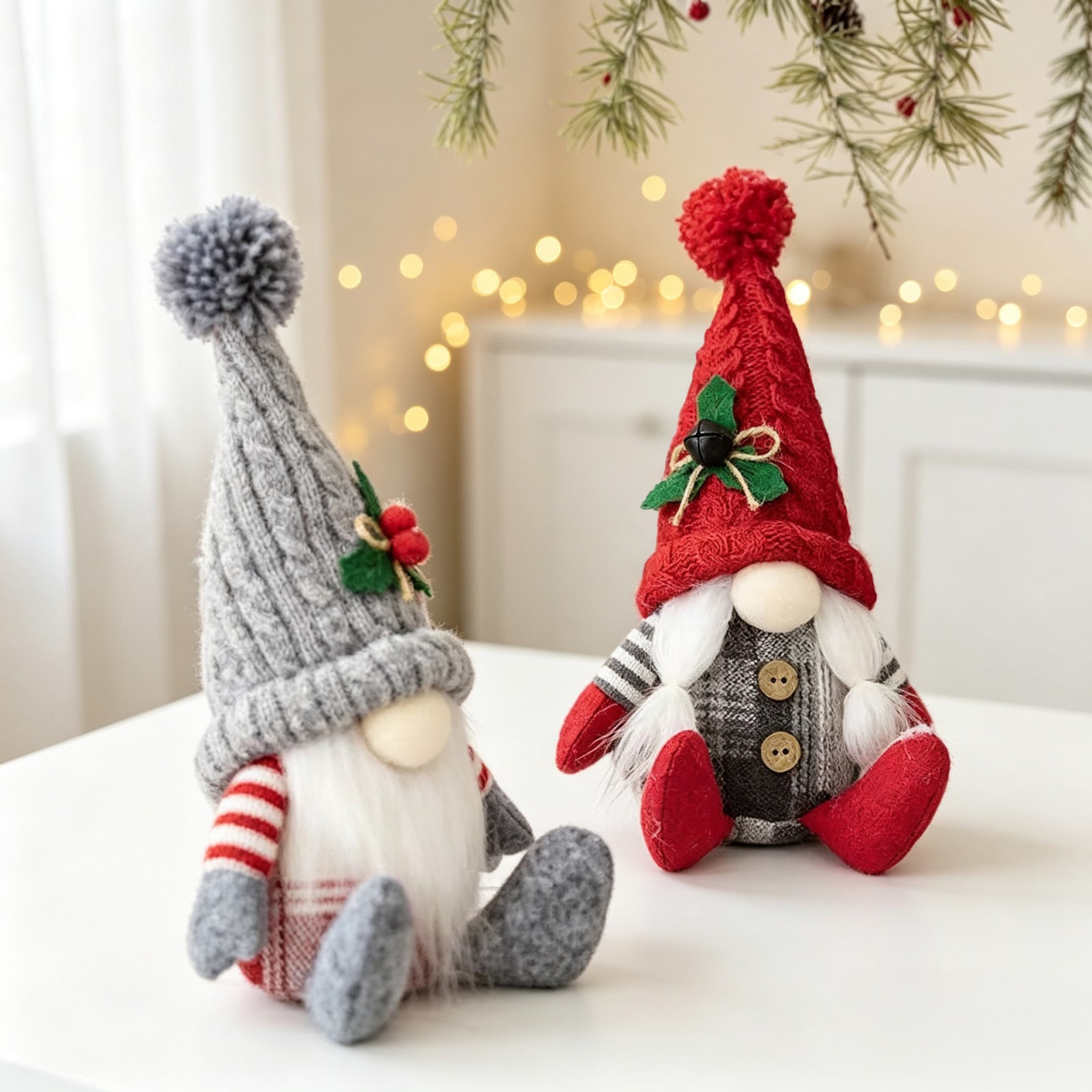 Decorative Gnome Figures in Country House Style