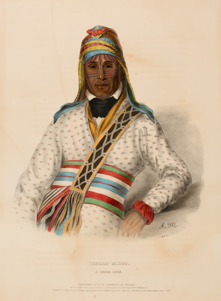 Yoholo Micco A Creek Chief ca 1836