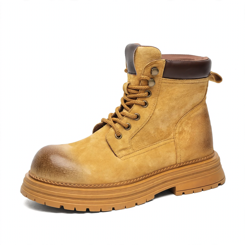 Lined Men's Work Boots, Vintage Style