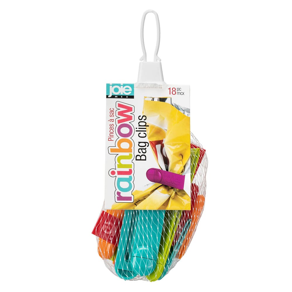 Pinzas para bolsas Joie™ arcoíris, 18 piezas