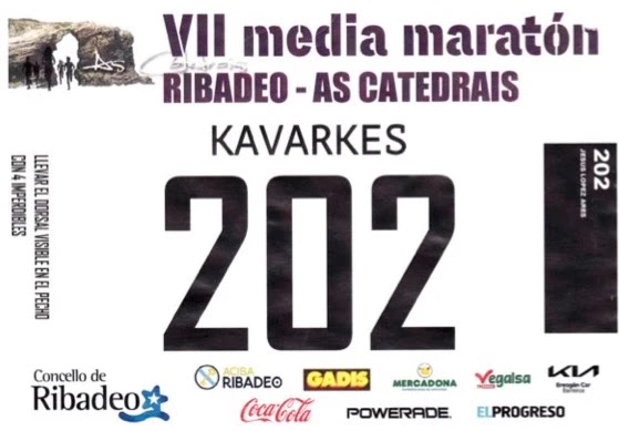 Dorsal de MM As Catedrais