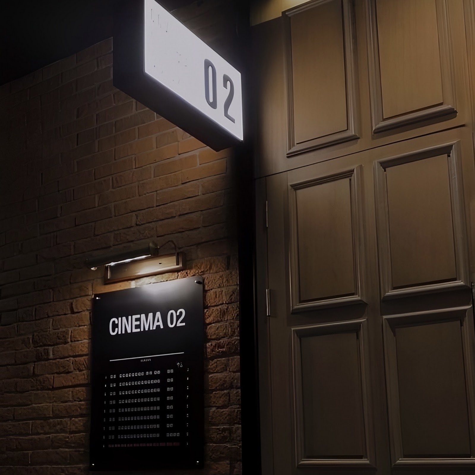 Download Cinema Entrance With Brick Wall Full HD iPhone