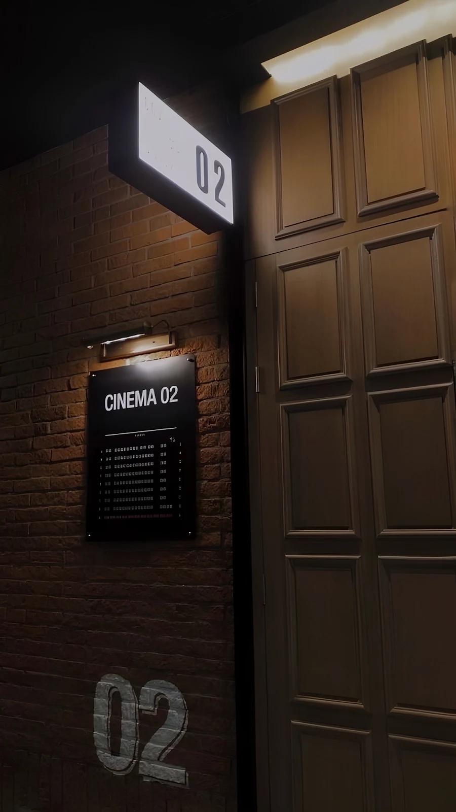 Cinema Entrance With Brick Wall - Interior Photography Full HD iPhone Wallpaper (1127x2004)
