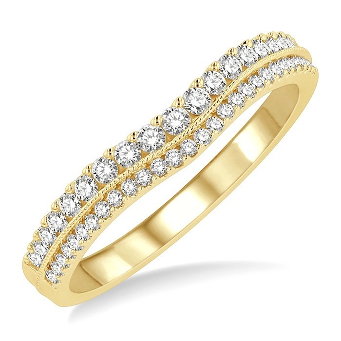 Curved Diamond Wedding Band 30135DHFHYG
