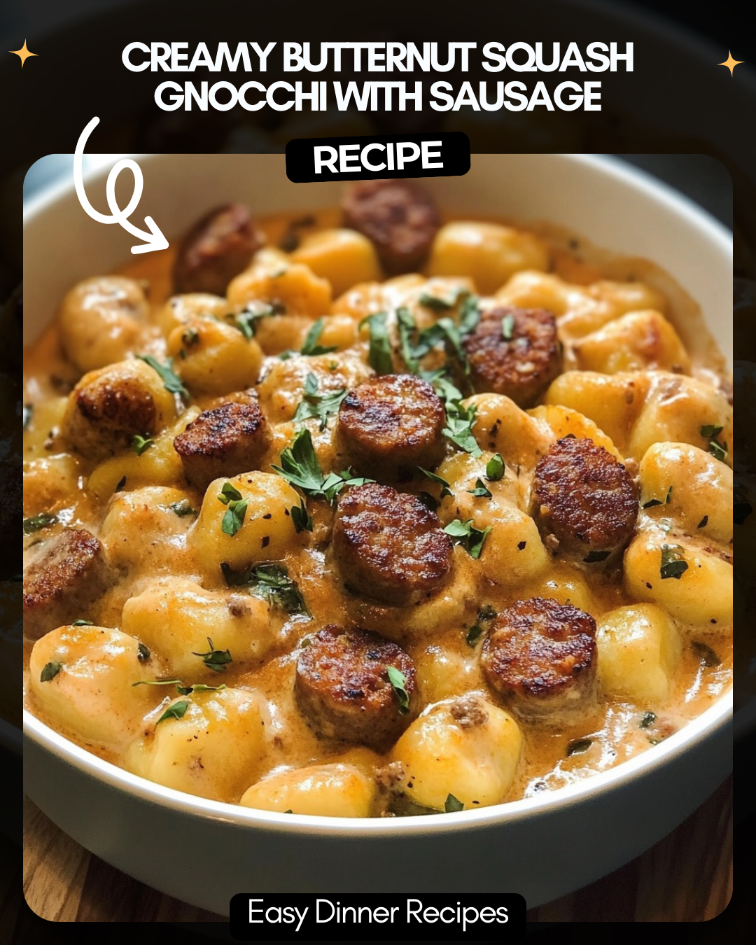 Creamy Butternut Squash Gnocchi with Sausage