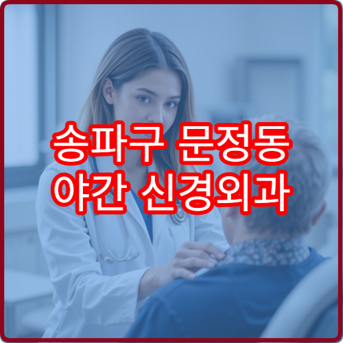 송파구 문정동 야간 신경외과 진료 가능한 병원 신경 통증 진료 안내