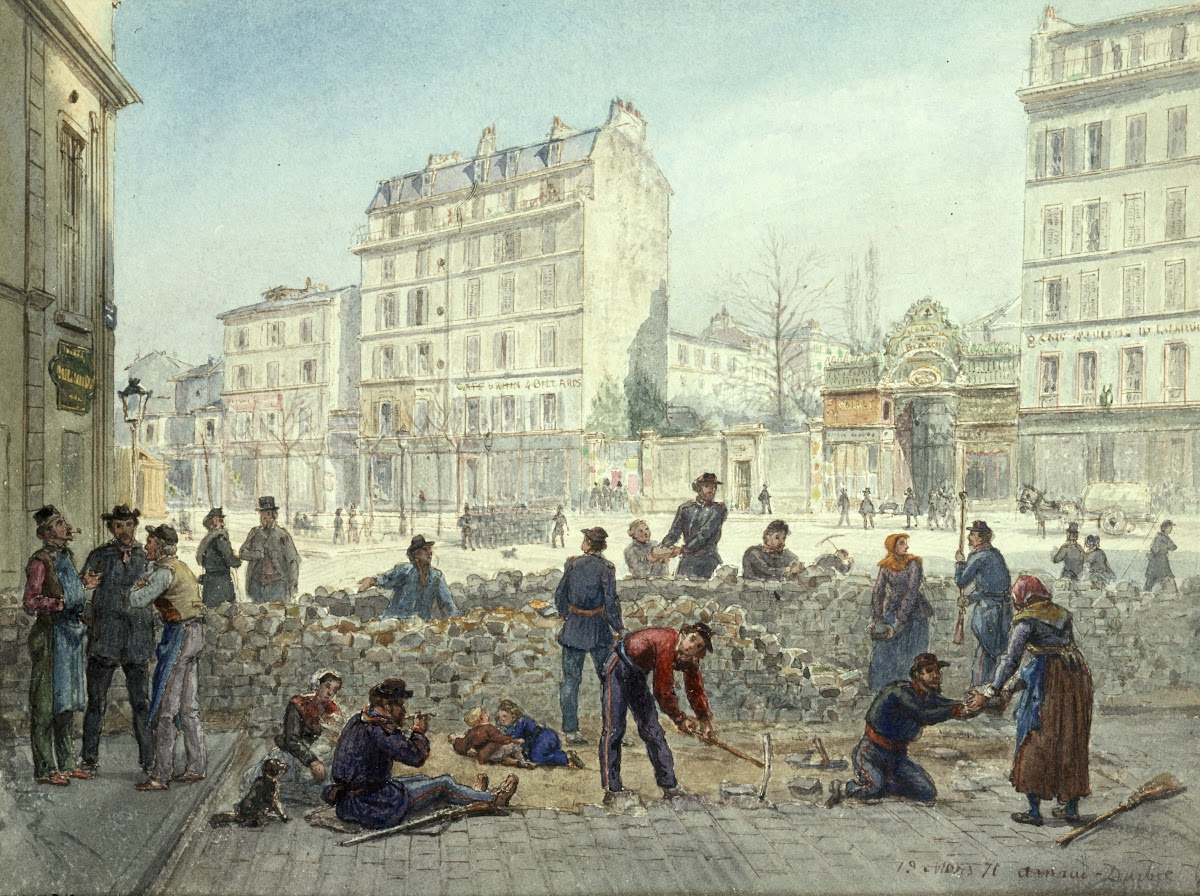 Barricade sous la Commune place Blanche 1871