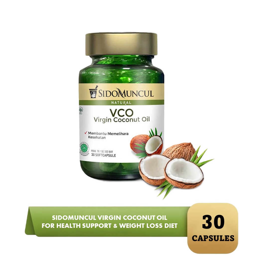 Natural Virgin Coconut Oil Sidomuncul Herbal Supplement Capsule Health Support