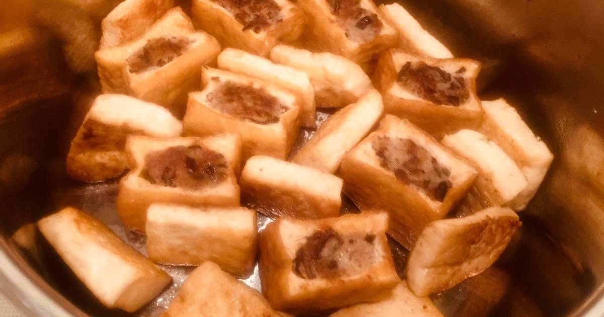 Đậu hũ Nhật nhồi thịt hấp