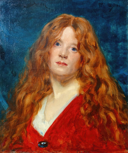 Portrait de femme rousse1876