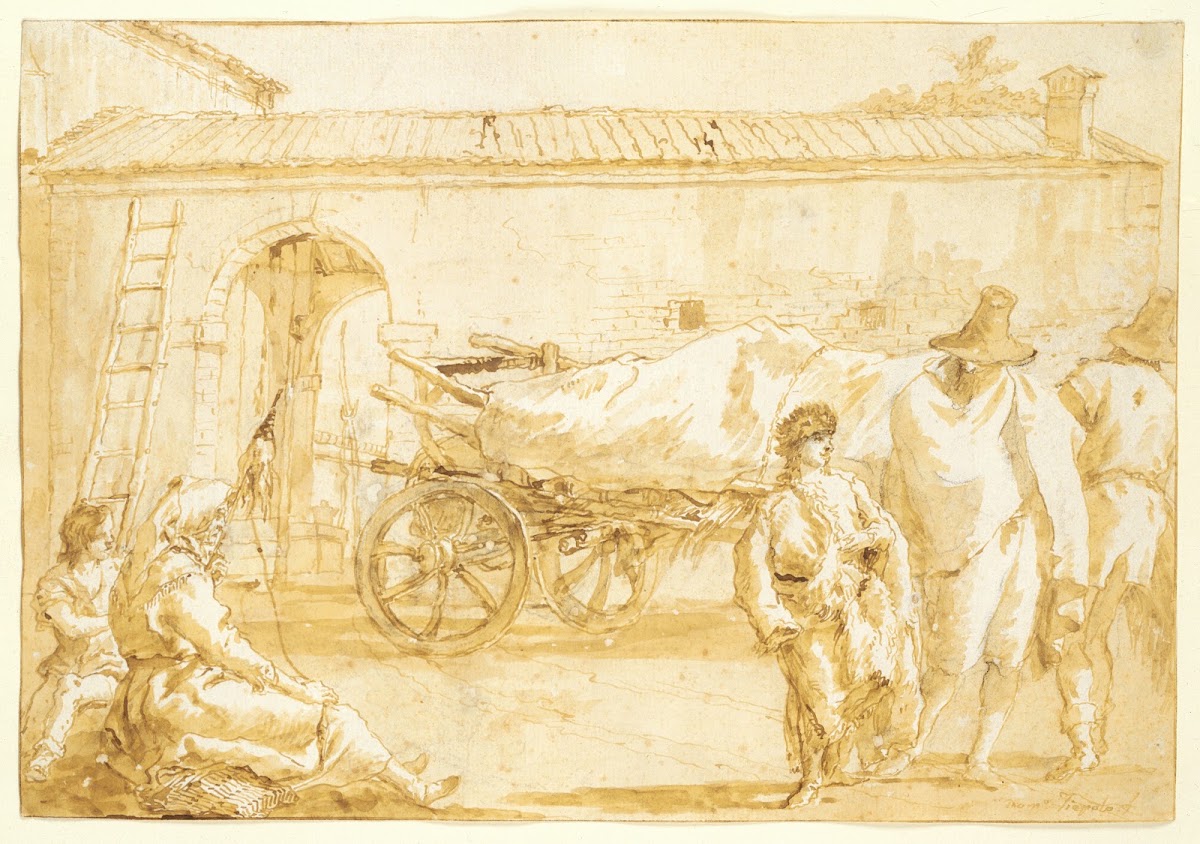 Peasants with a Farm cart c 1790