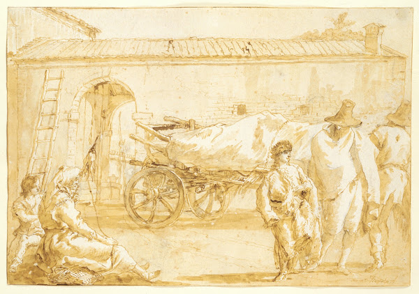 Peasants with a Farm cart c 1790