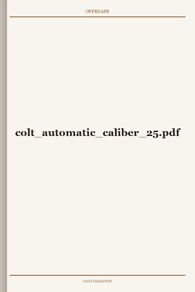 colt automatic caliber 25