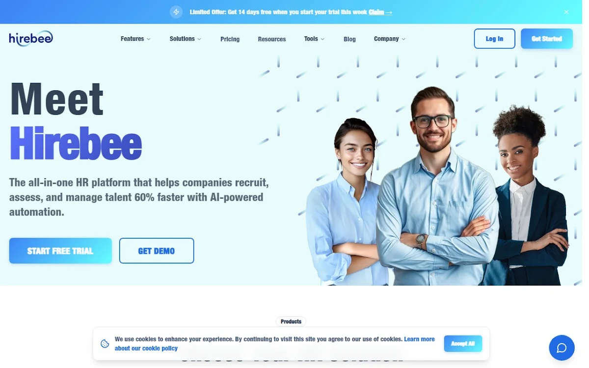 Captura de Hirebee.ai