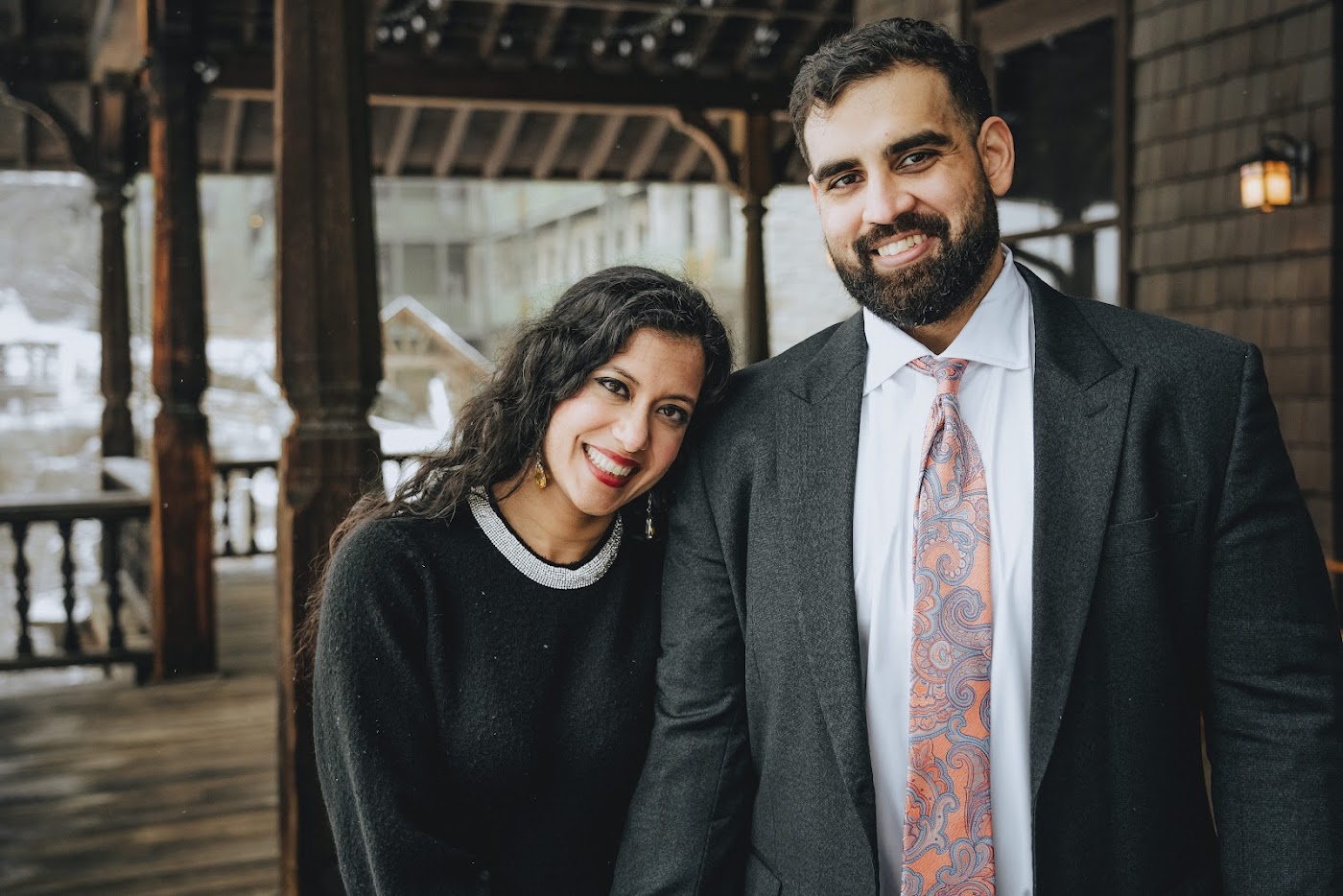 Priya and Sanjay at Mohonk Mountain House