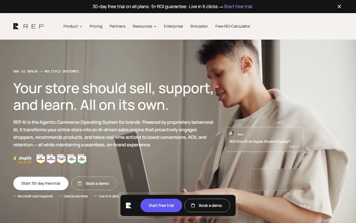 Captura de Rep AI