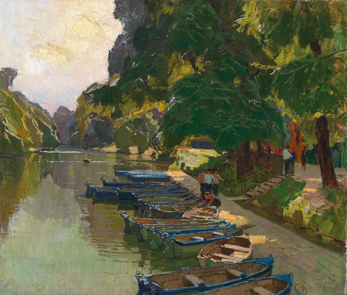 Landing stage at Heustadlwasser Prater Vienna
