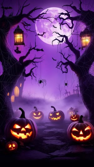 Halloween Pumpkins Moon Picture