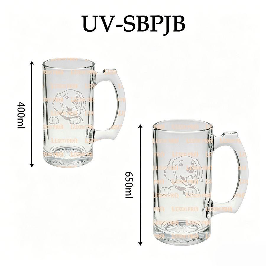 UV - treated Handle Beer Glass