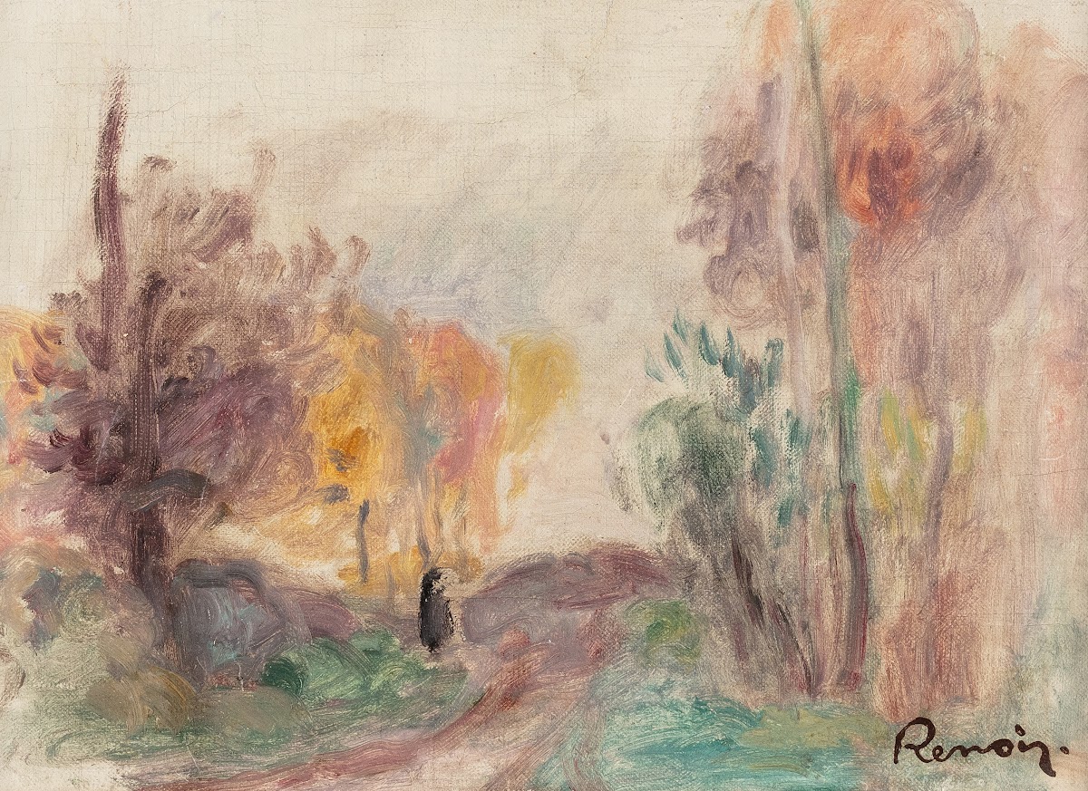 Chemin à la sortie dun bois 1896 1900