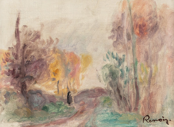 Chemin à la sortie dun bois 1896 1900