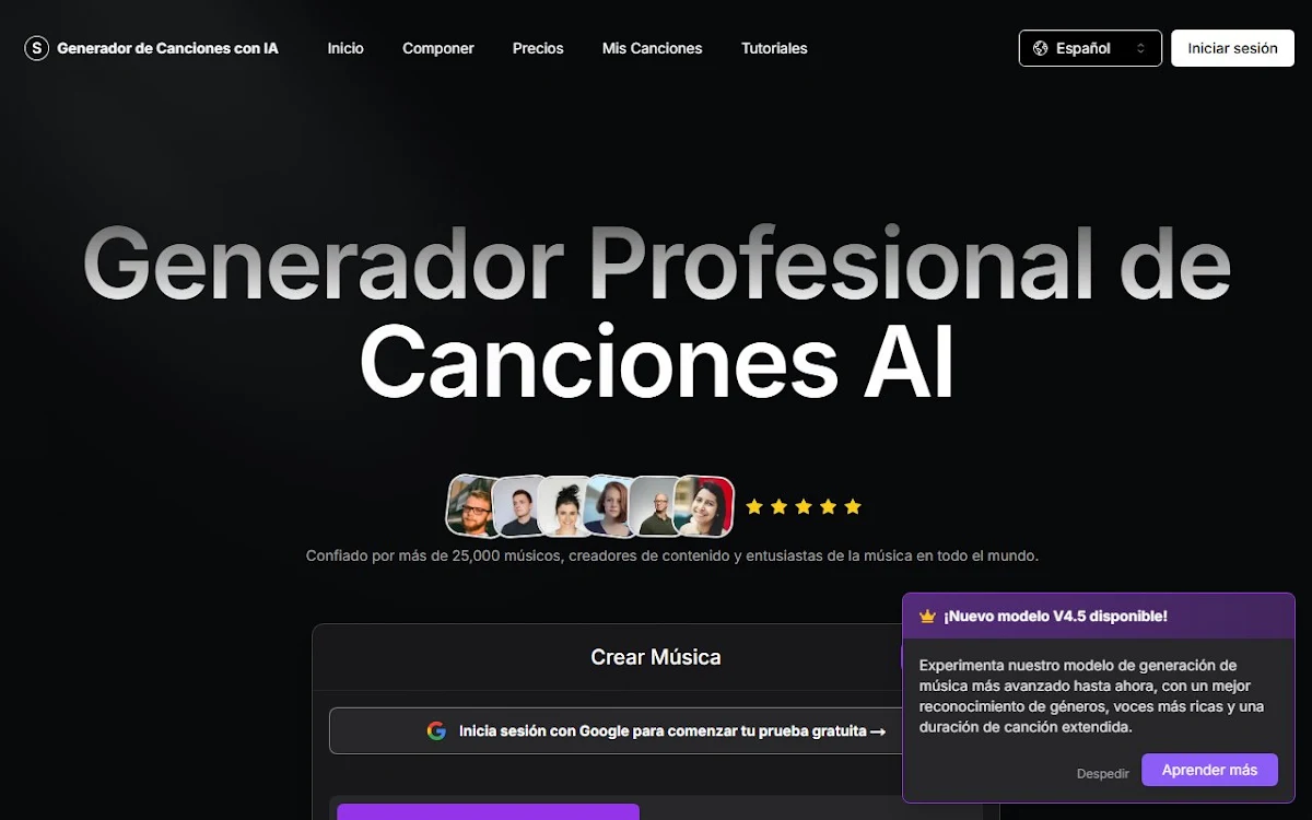 Captura de Free AI Song Generator