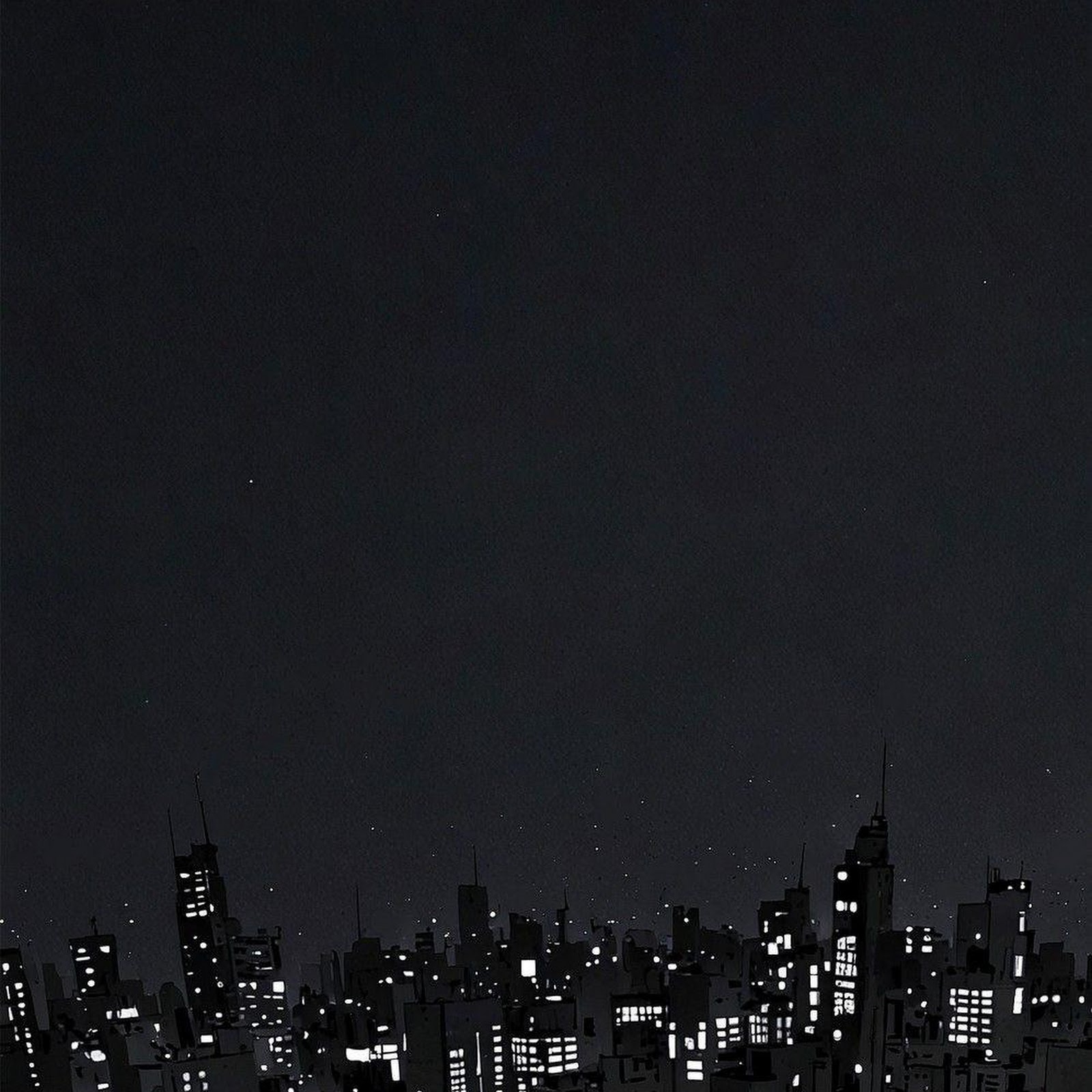 Download Night Cityscape, Dark Aesthetic, Urban Skyline, Modern Architecture iPhone