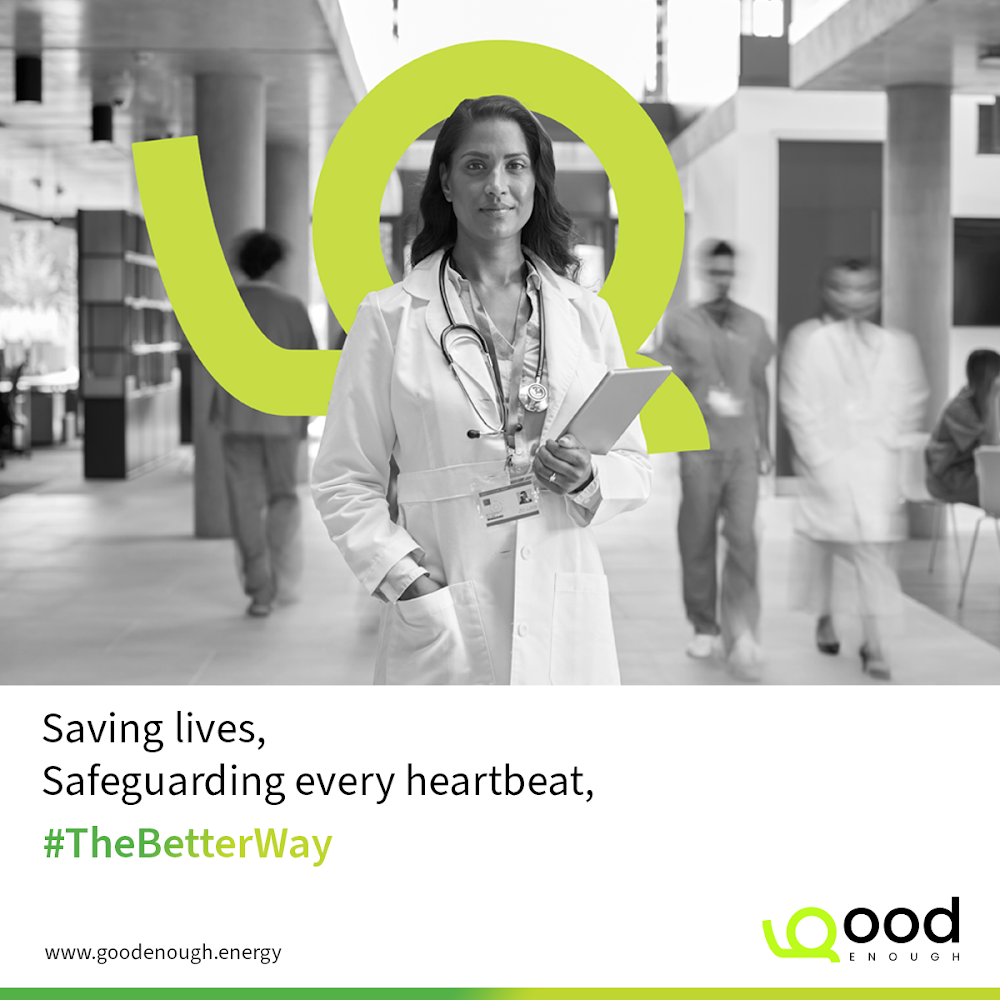 GoodEnough Energy awareness creative for hospitals