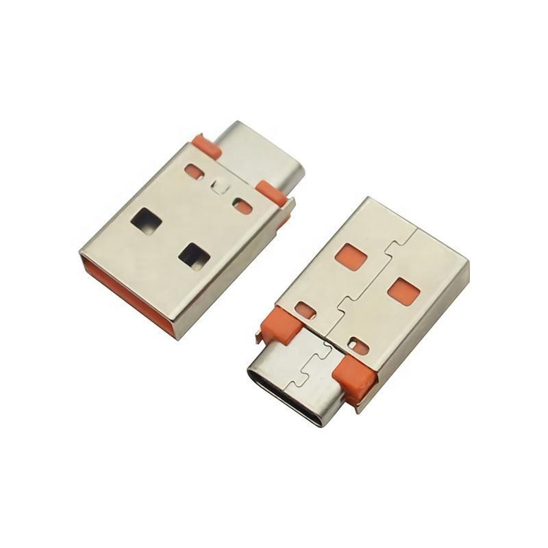 USB 2.0 Type a Male Plug to Type C Female Socket Adapter