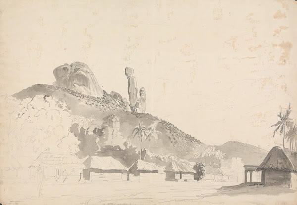 Rock Formation Above a Village
