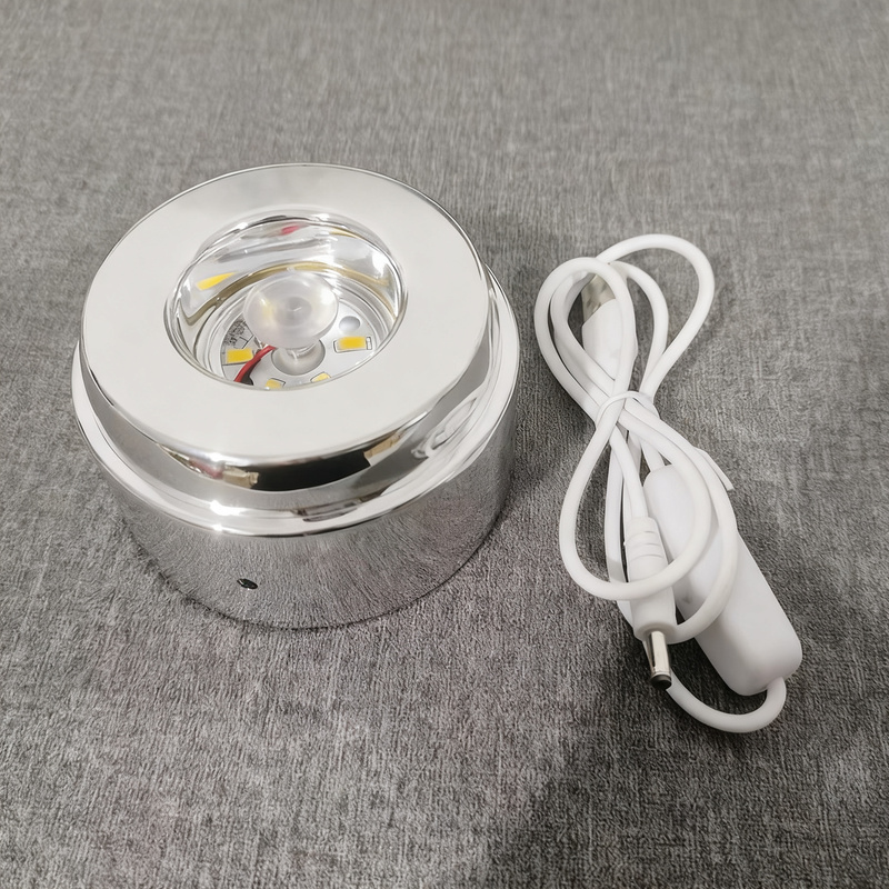 Luminous Crystal Ball with Rotating Base