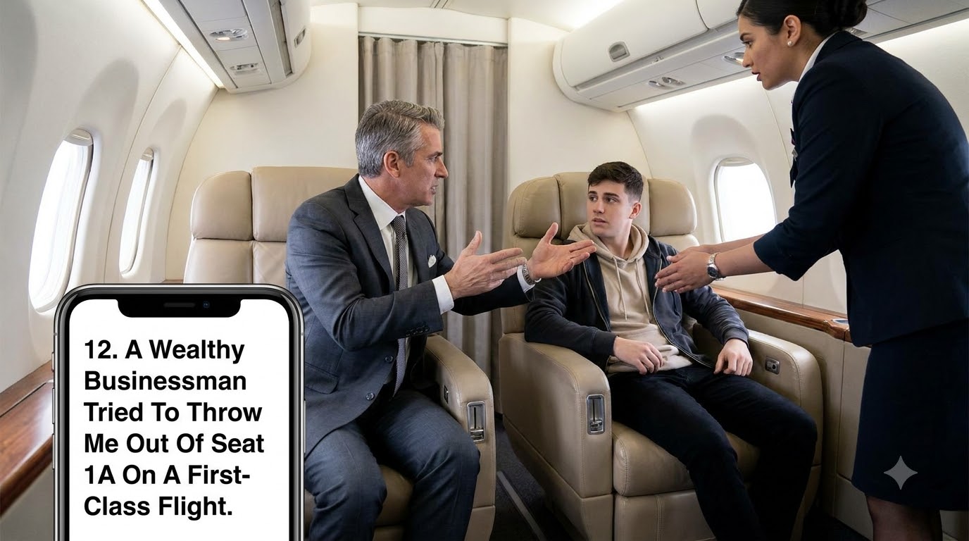 A Wealthy Businessman Tried To Throw Me Out Of Seat 1A On A First-Class Flight.
