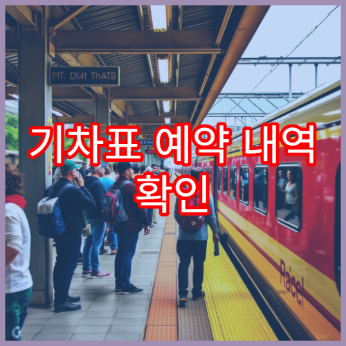 기차표 예약 내역 확인 방법 및 재출력 방법