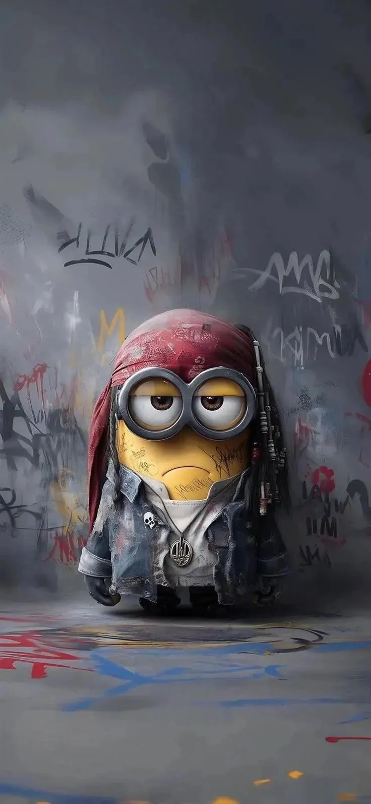 Captain Jack Sparrow Minion - Digital Art iPhone Wallpaper (736x1593)