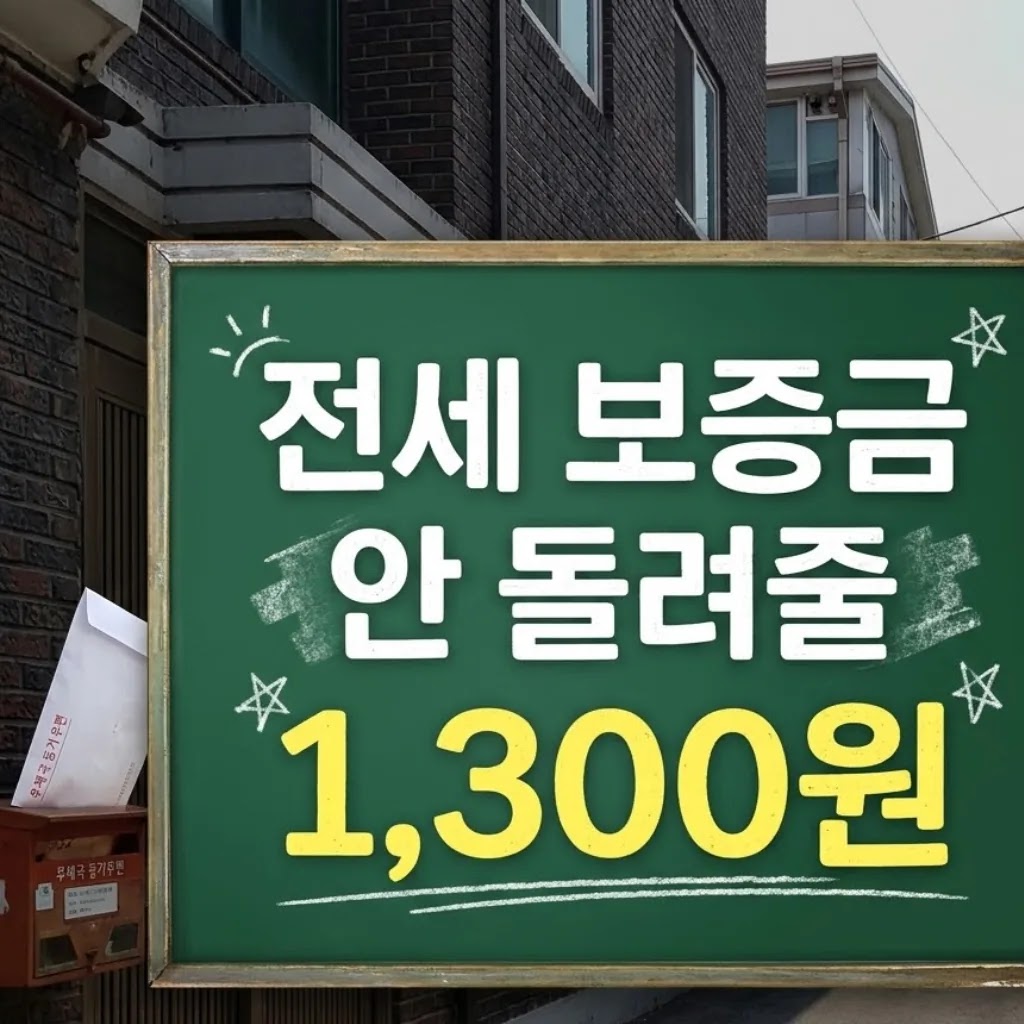 전세 보증금 안 돌려줄 때 내용증명 보내는 법, 1,300원