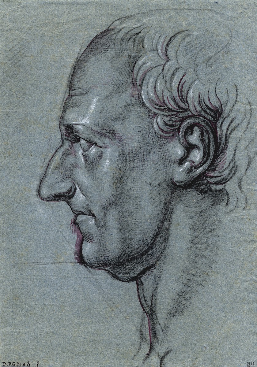 F Hemsterhuys hoofd en profil nr links