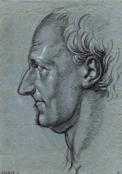 F Hemsterhuys hoofd en profil nr links