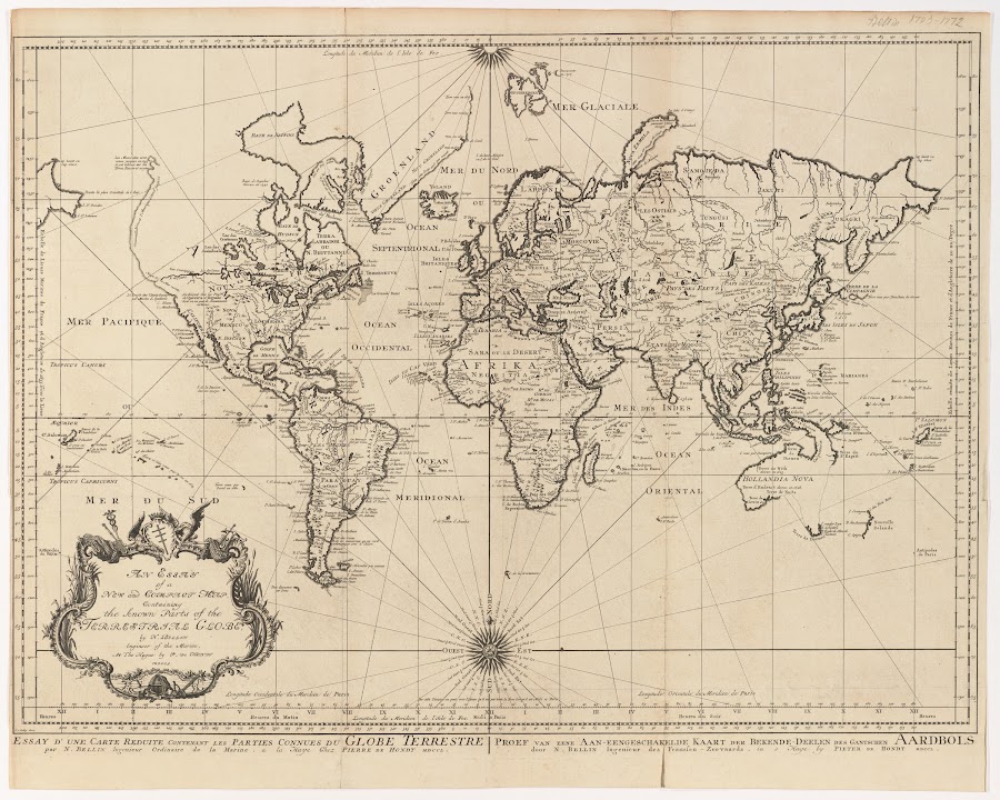 1750_An essay of a new and compact map containing the known parts of the terrestrial globe