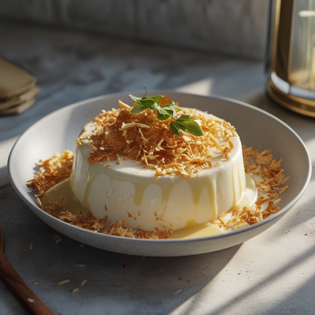 Creamy Pandan Coconut Panna Cotta Recipe – Easy Homemade Tropical Dessert finished