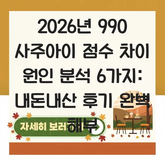 990 사주아이 점수 차이 원인 분석