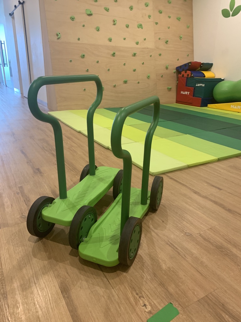 Children's physiotherapy space at Aevum, set up for play-based therapy